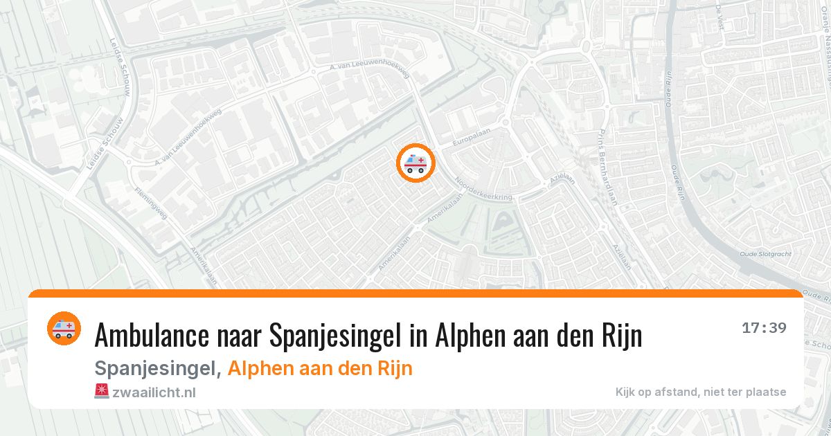 Ambulance naar Spanjesingel in Alphen aan den Rijn — 2 aug 2026