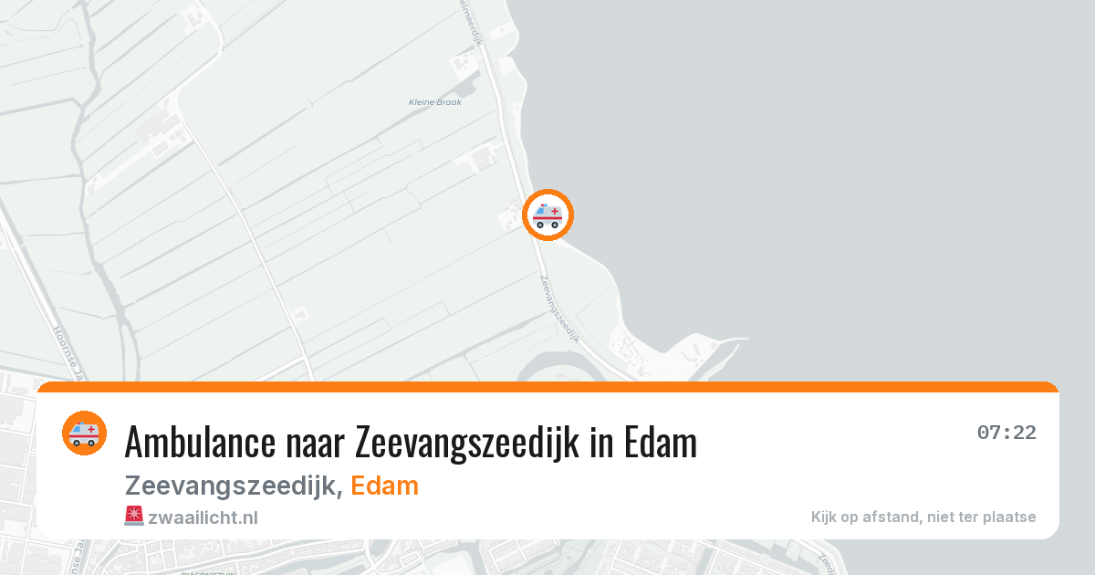 Ambulance naar Zeevangszeedijk in Edam — 12 aug 2026