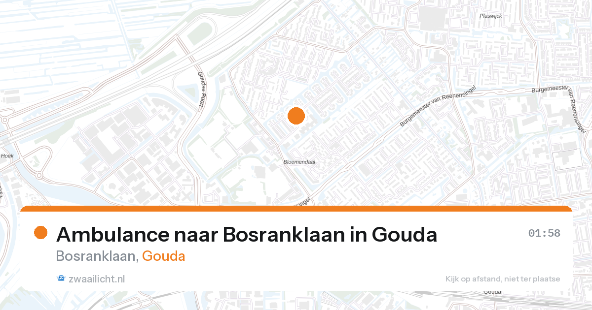 Ambulance naar Bosranklaan in Gouda — 27 aug 2026