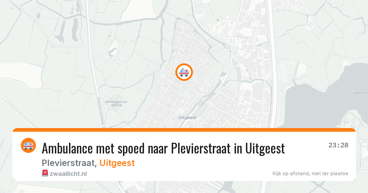 Ambulance met spoed naar Plevierstraat in Uitgeest — 15 apr 2026