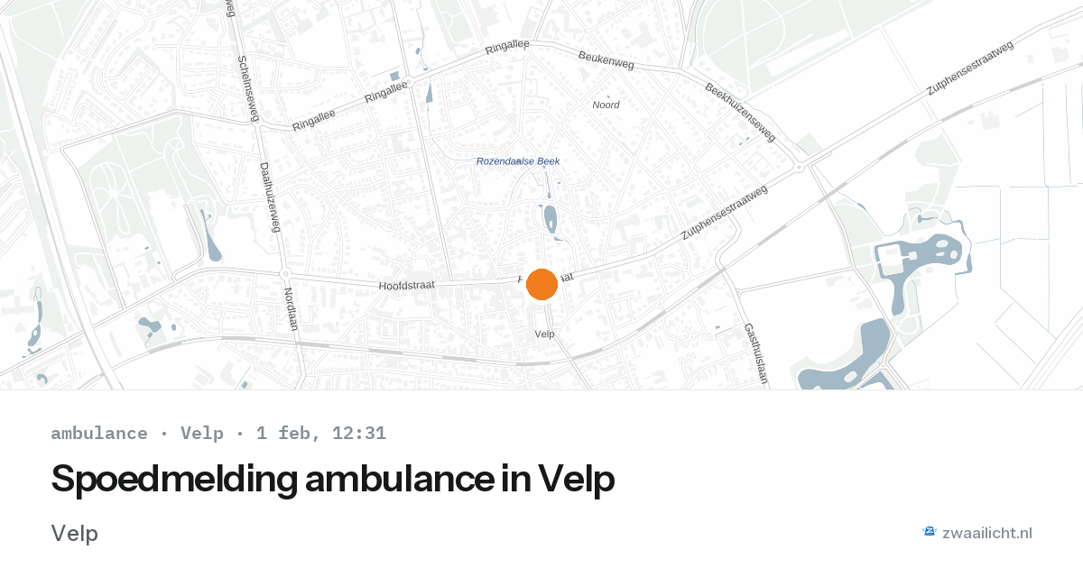 Spoedmelding ambulance in Velp — 1 feb 2026