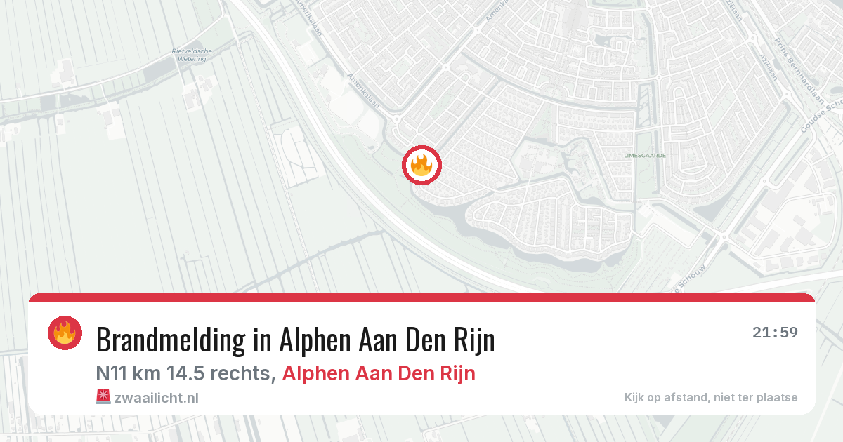 Brandmelding in Alphen Aan Den Rijn — 8 aug 2026