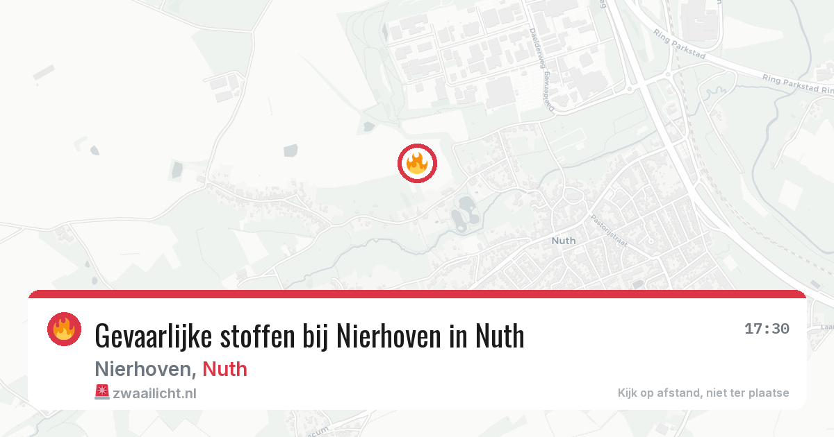 Gevaarlijke stoffen bij Nierhoven in Nuth — 17 jun 2026