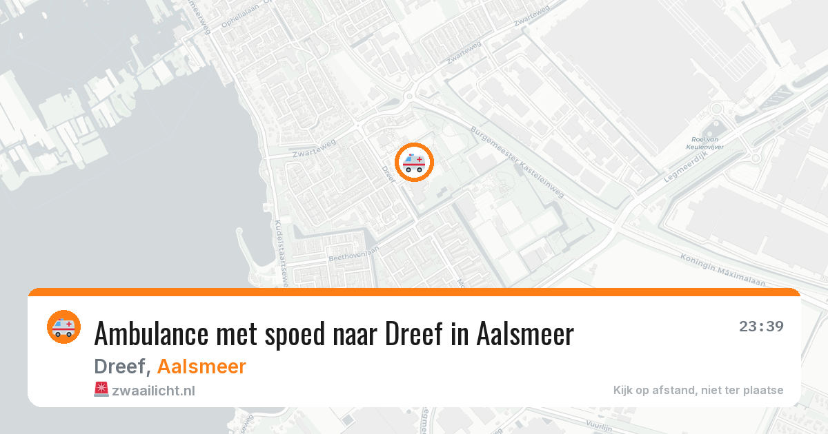 Ambulance met spoed naar Dreef in Aalsmeer — 23 mrt 2026