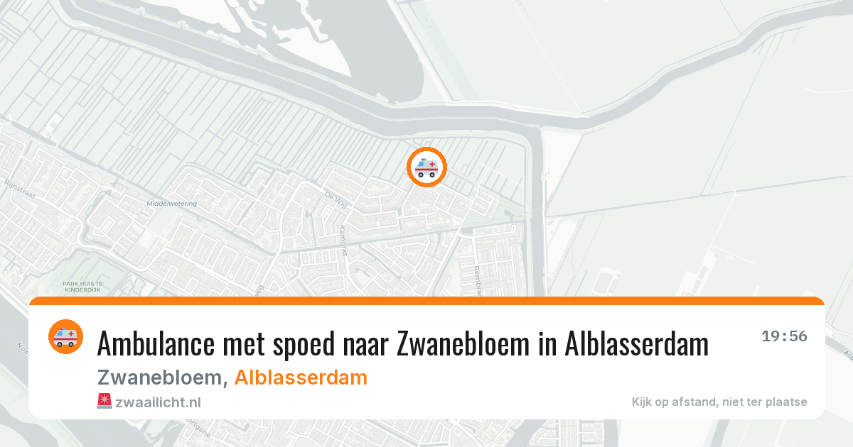 Ambulance met spoed naar Zwanebloem in Alblasserdam — 30 jun 2026