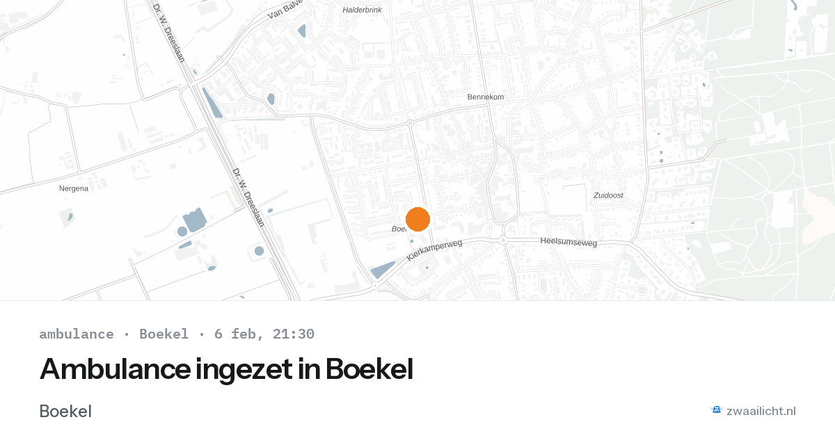 Ambulance ingezet in Boekel — 6 feb 2026