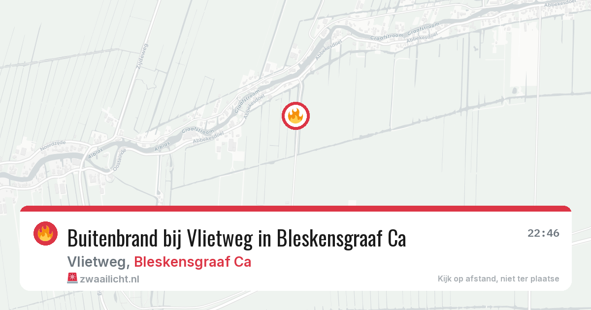 Buitenbrand bij Vlietweg in Bleskensgraaf Ca — 10 jul 2026