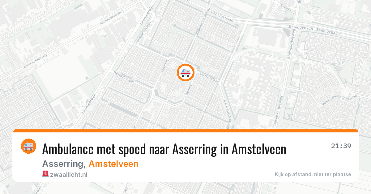 Ambulance met spoed naar Asserring in Amstelveen — 11 jul 2026
