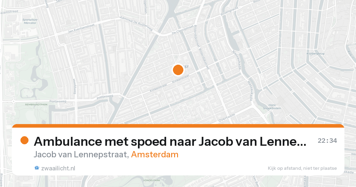 Ambulance met spoed naar Jacob van Lennepstraat in Amsterdam — 16 aug 2026