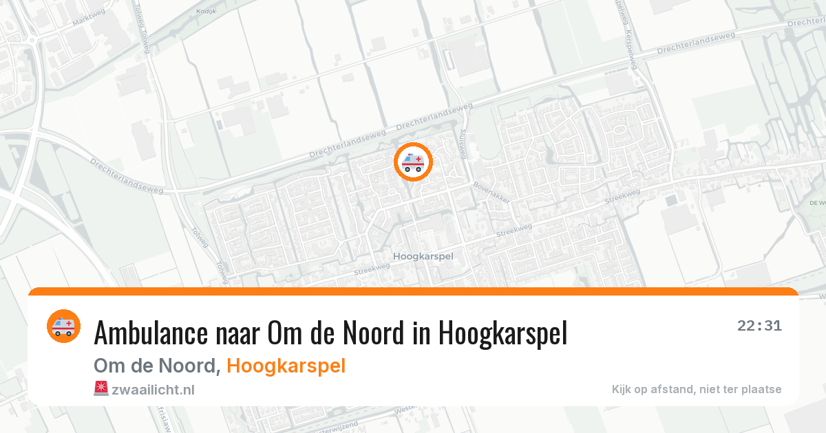 Ambulance naar Om de Noord in Hoogkarspel — 4 aug 2026