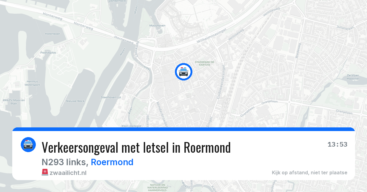 Verkeersongeval met letsel in Roermond — 9 feb 2026
