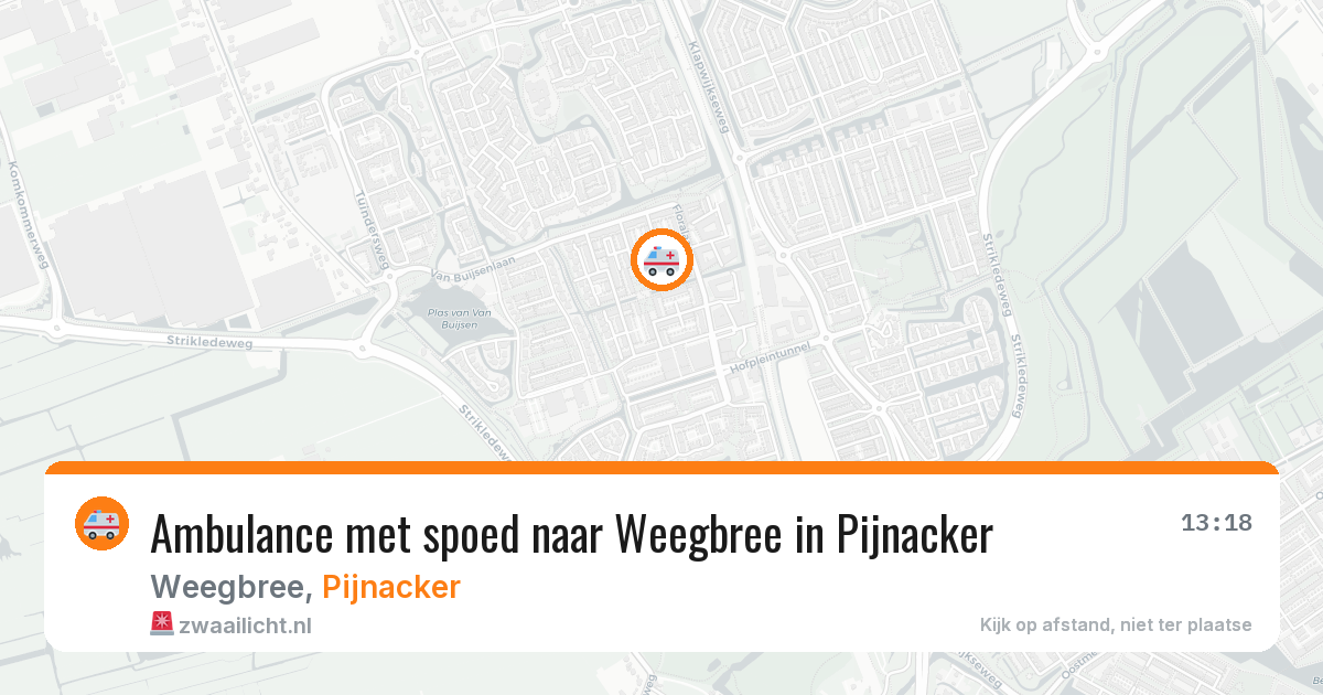 Ambulance met spoed naar Weegbree in Pijnacker — 10 jun 2026