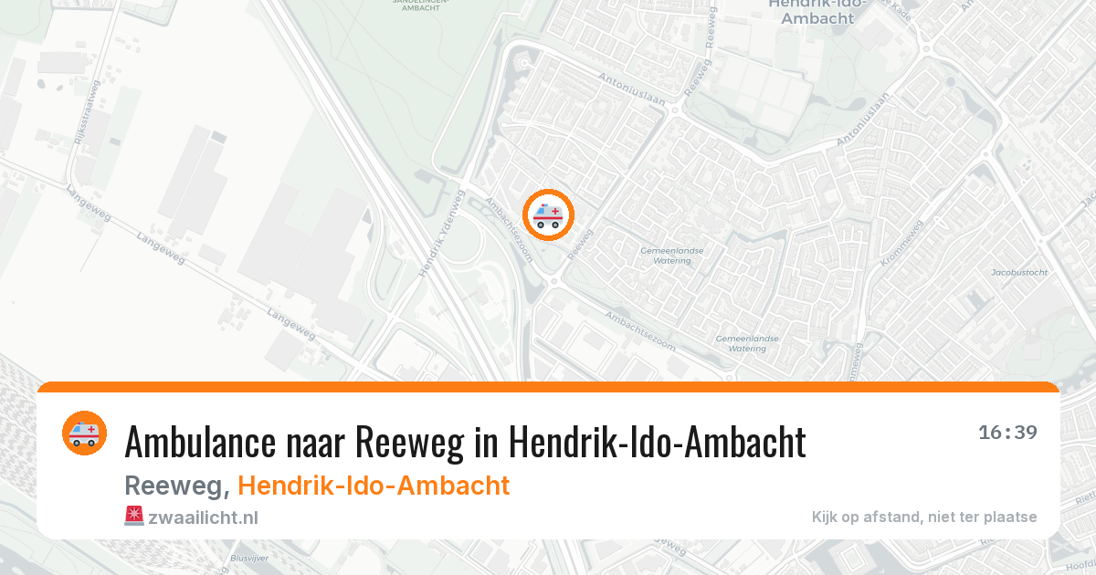 Ambulance naar Reeweg in Hendrik-Ido-Ambacht — 31 jan 2026