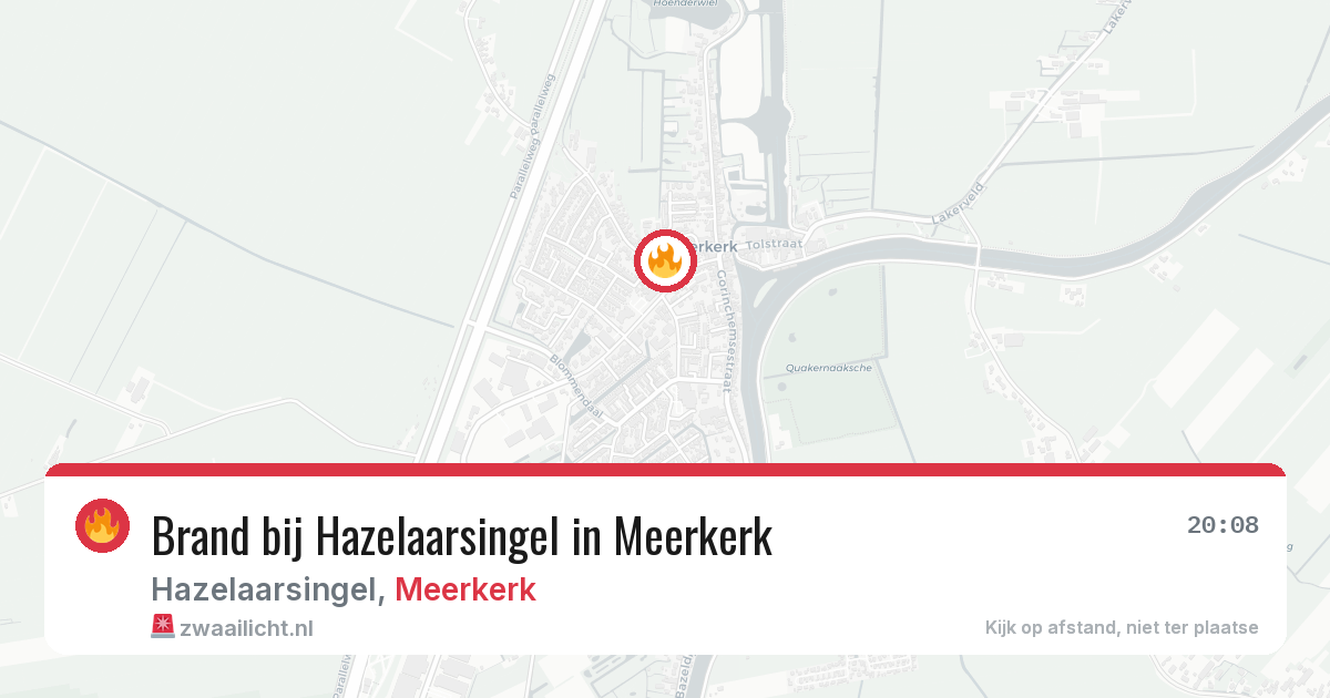 Brand bij Hazelaarsingel in Meerkerk — 12 jun 2026