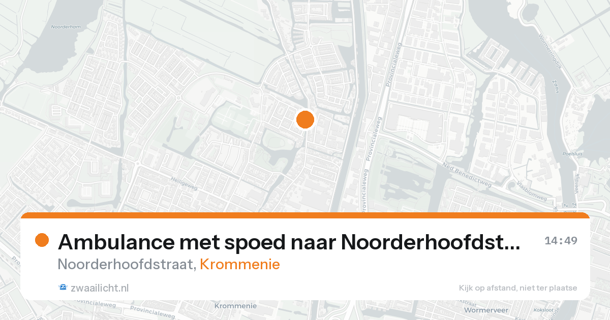 Ambulance met spoed naar Noorderhoofdstraat in Krommenie — 8 jun 2026