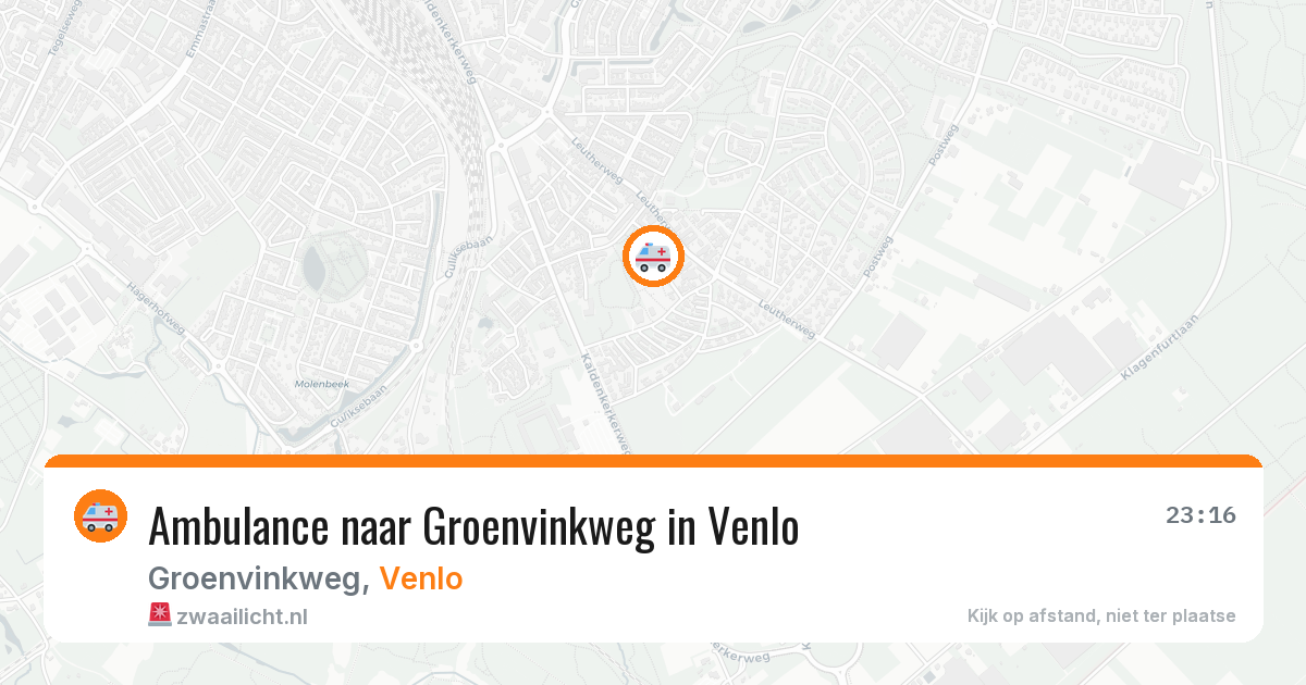 Ambulance naar Groenvinkweg in Venlo — 26 jun 2026