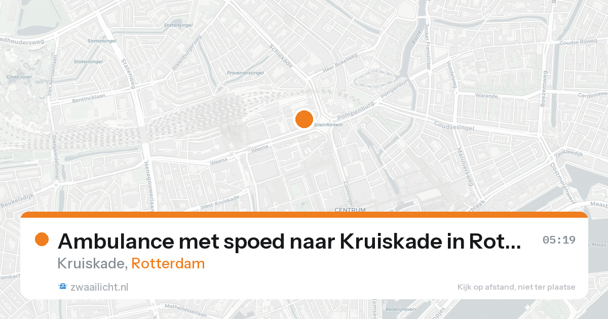 Ambulance met spoed naar Kruiskade in Rotterdam — 8 feb 2026