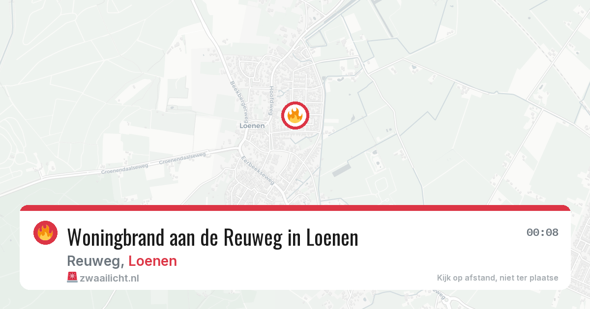 Woningbrand aan de Reuweg in Loenen — 27 mrt 2026