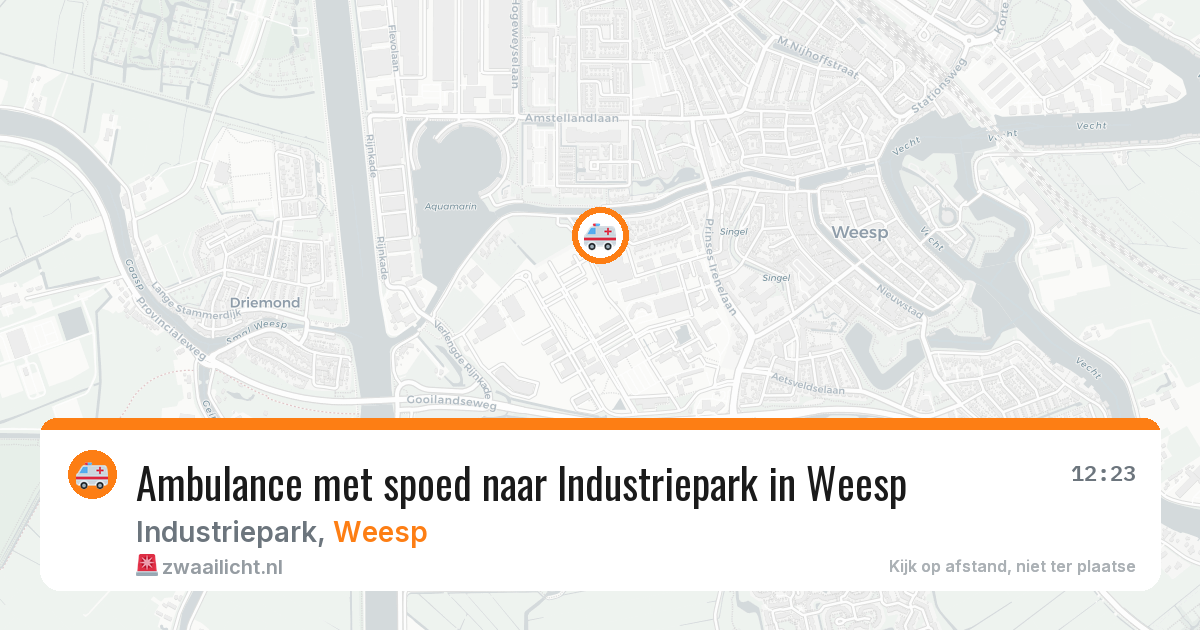 Ambulance met spoed naar Industriepark in Weesp — 4 jul 2026