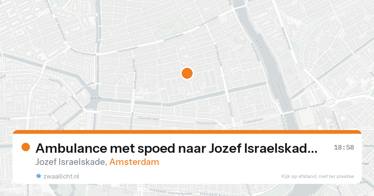 Ambulance met spoed naar Jozef Israelskade in Amsterdam — 22 aug 2026