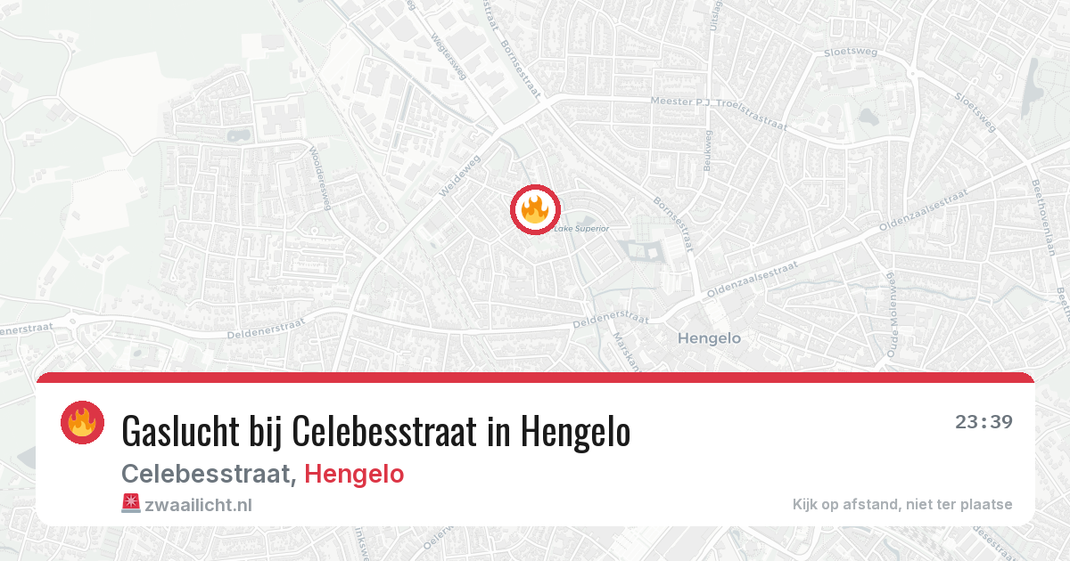 Gaslucht bij Celebesstraat in Hengelo — 31 mrt 2026