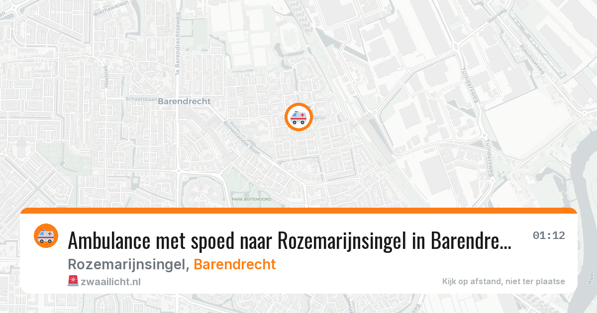 Ambulance met spoed naar Rozemarijnsingel in Barendrecht — 30 jan 2026