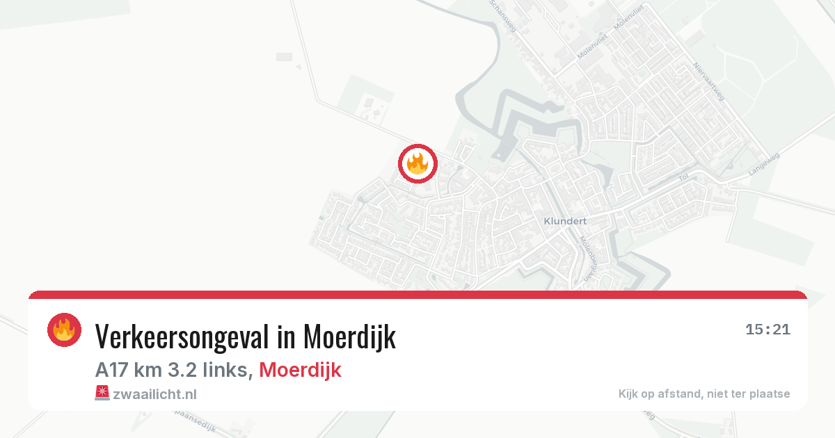 Verkeersongeval in Moerdijk — 27 jul 2026