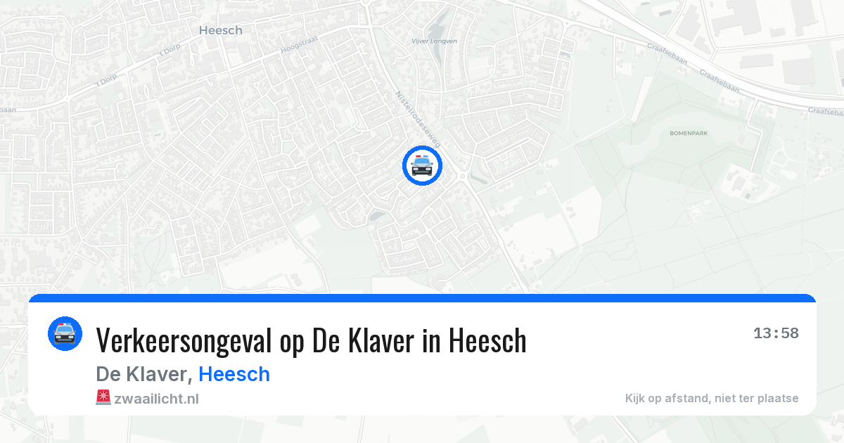 Verkeersongeval op De Klaver in Heesch — 12 mei 2026