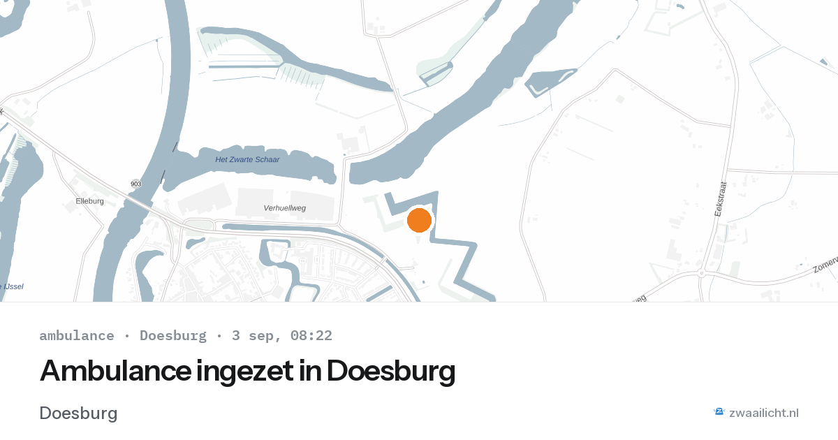 Ambulance ingezet in Doesburg — 3 sep 2026