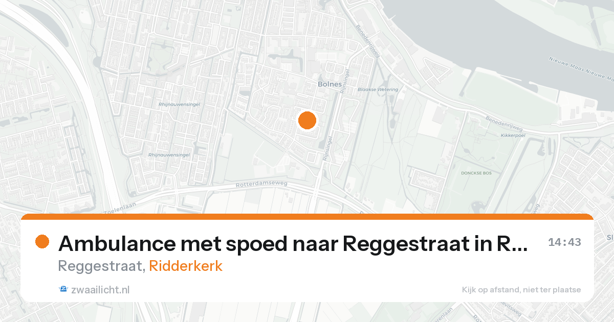 Ambulance met spoed naar Reggestraat in Ridderkerk — 31 jan 2026