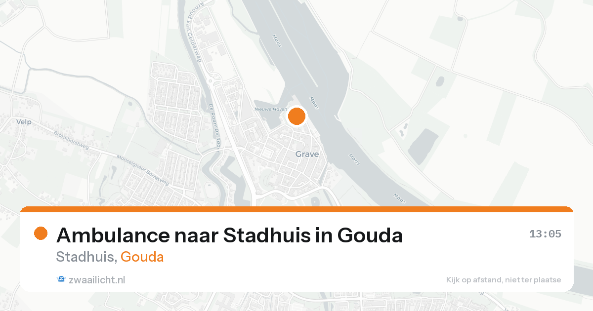 Ambulance naar Stadhuis in Gouda — 15 aug 2026