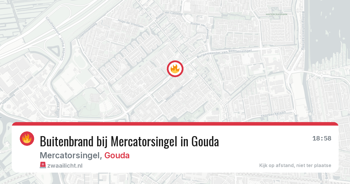 Buitenbrand bij Mercatorsingel in Gouda — 3 jun 2026