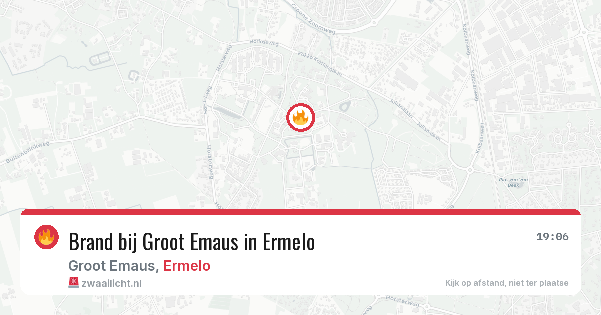 Brand bij Groot Emaus in Ermelo — 16 mrt 2026