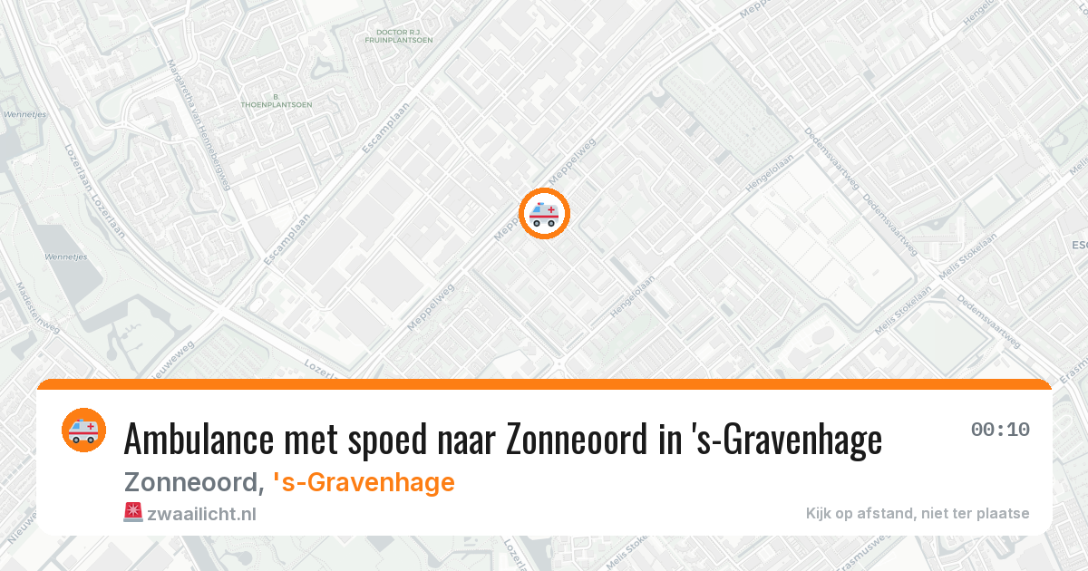 Ambulance met spoed naar Zonneoord in 's-Gravenhage — 9 apr 2026