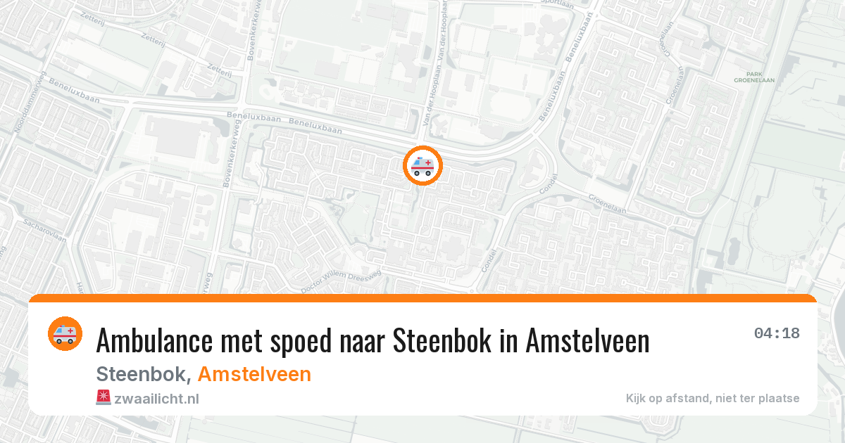 Ambulance met spoed naar Steenbok in Amstelveen — 20 mei 2026