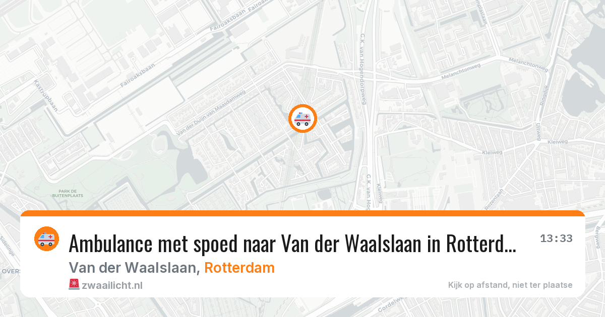 Ambulance met spoed naar Van der Waalslaan in Rotterdam — 22 jun 2026