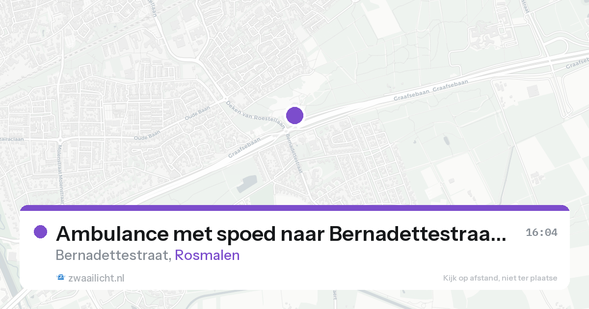 Ambulance met spoed naar Bernadettestraat in Rosmalen — 25 aug 2026