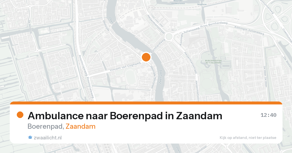 Ambulance naar Boerenpad in Zaandam — 20 aug 2026