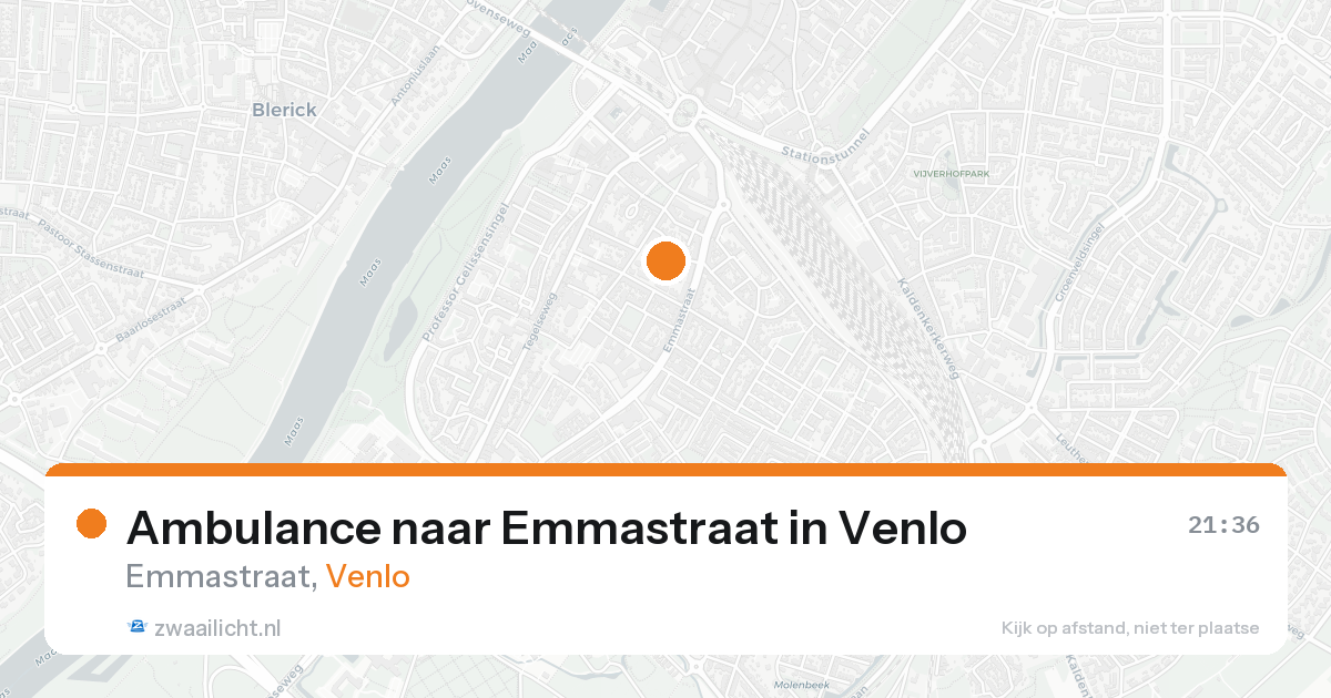 Ambulance naar Emmastraat in Venlo — 21 aug 2026