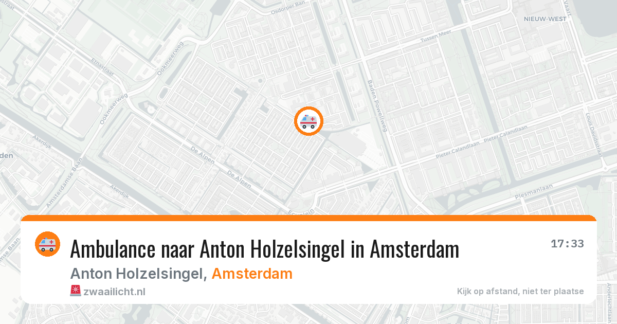 Ambulance naar Anton Holzelsingel in Amsterdam — 24 mrt 2026