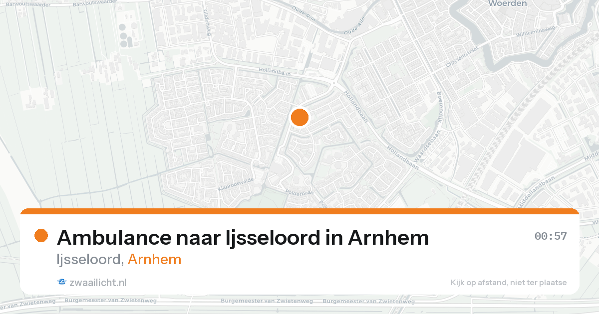 Ambulance naar Ijsseloord in Arnhem — 15 aug 2026