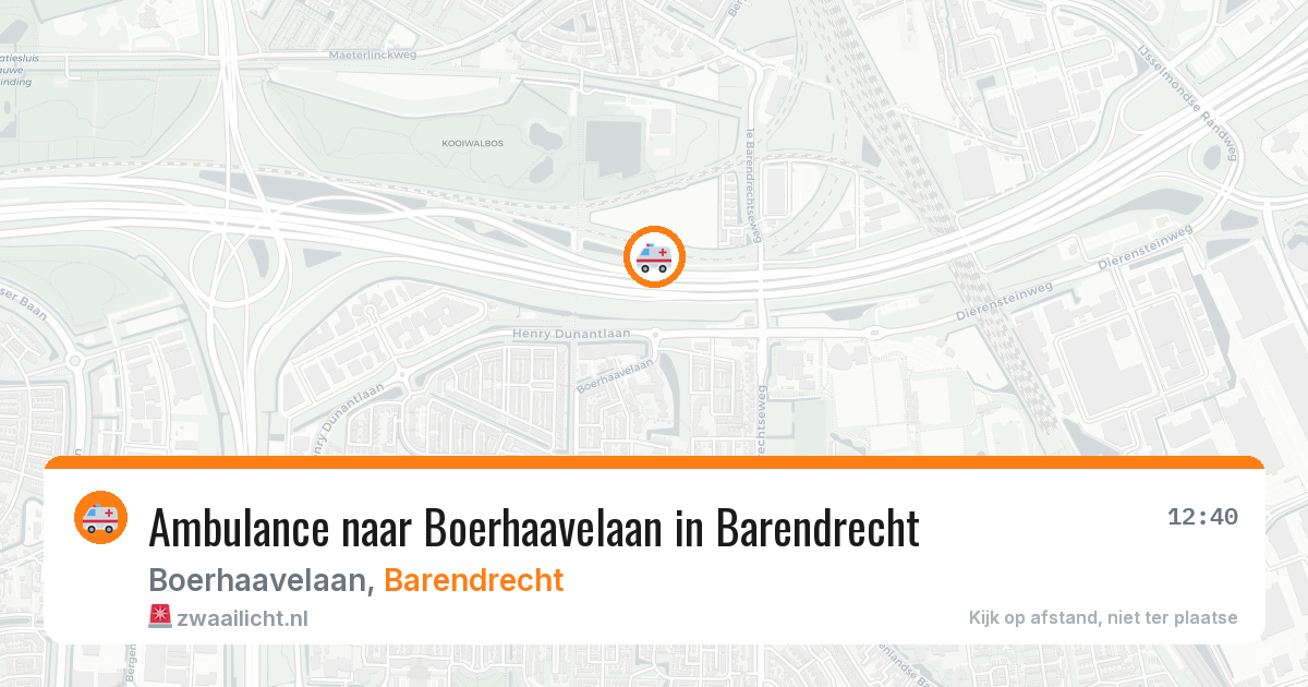 Ambulance naar Boerhaavelaan in Barendrecht — 18 jun 2026