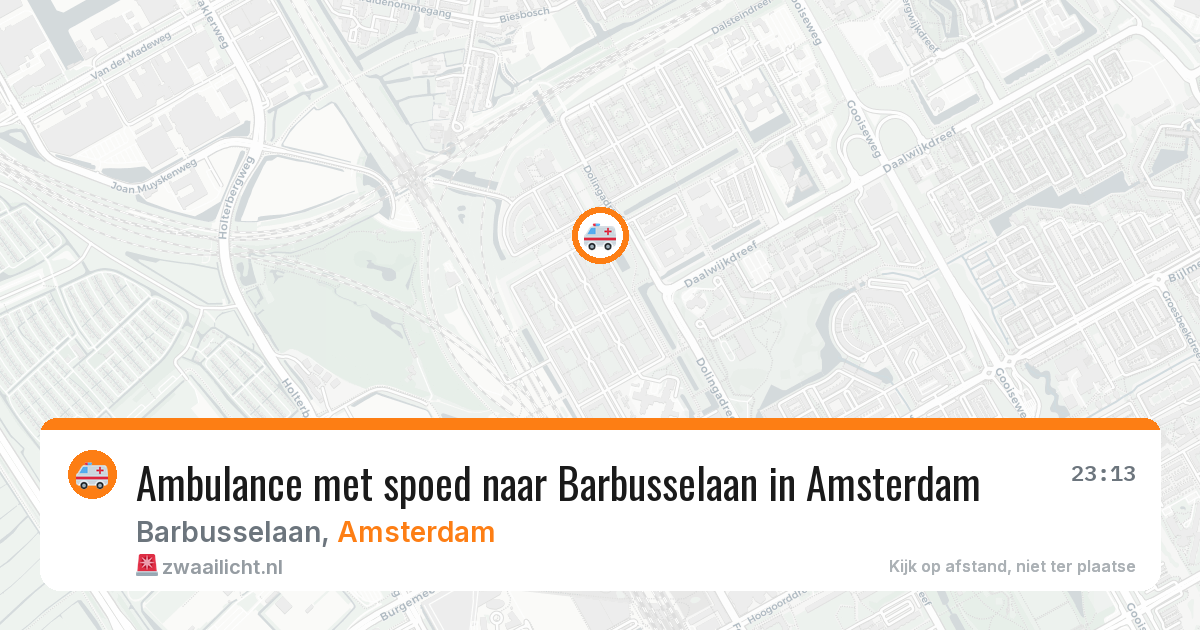 Ambulance met spoed naar Barbusselaan in Amsterdam — 1 aug 2026