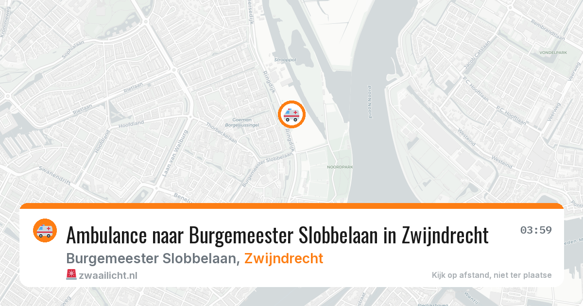Ambulance naar Burgemeester Slobbelaan in Zwijndrecht — 24 mrt 2026
