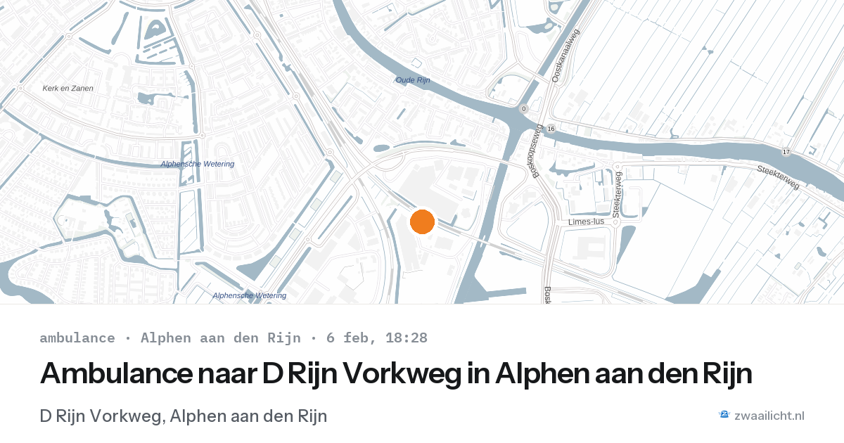 Ambulance naar D Rijn Vorkweg in Alphen aan den Rijn — 6 feb 2026