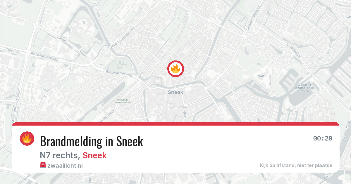 Brandmelding in Sneek — 19 jun 2026