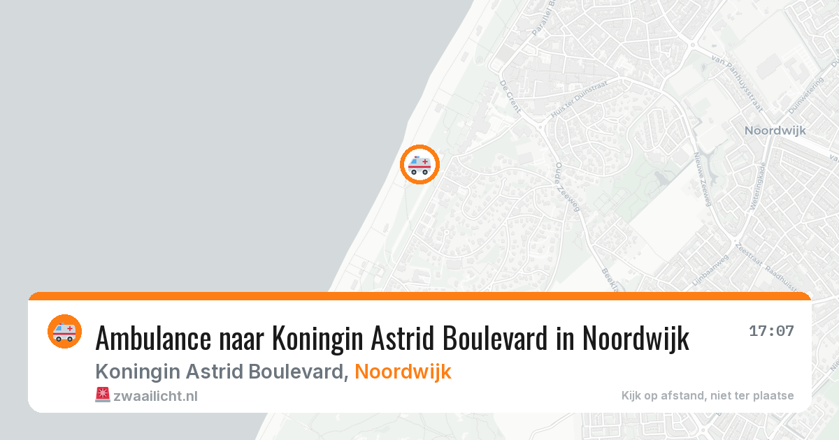 Ambulance naar Koningin Astrid Boulevard in Noordwijk — 7 aug 2026