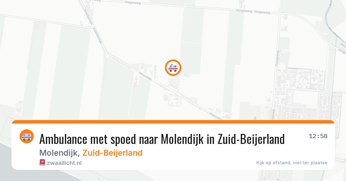 Ambulance met spoed naar Molendijk in Zuid-Beijerland — 3 jul 2026