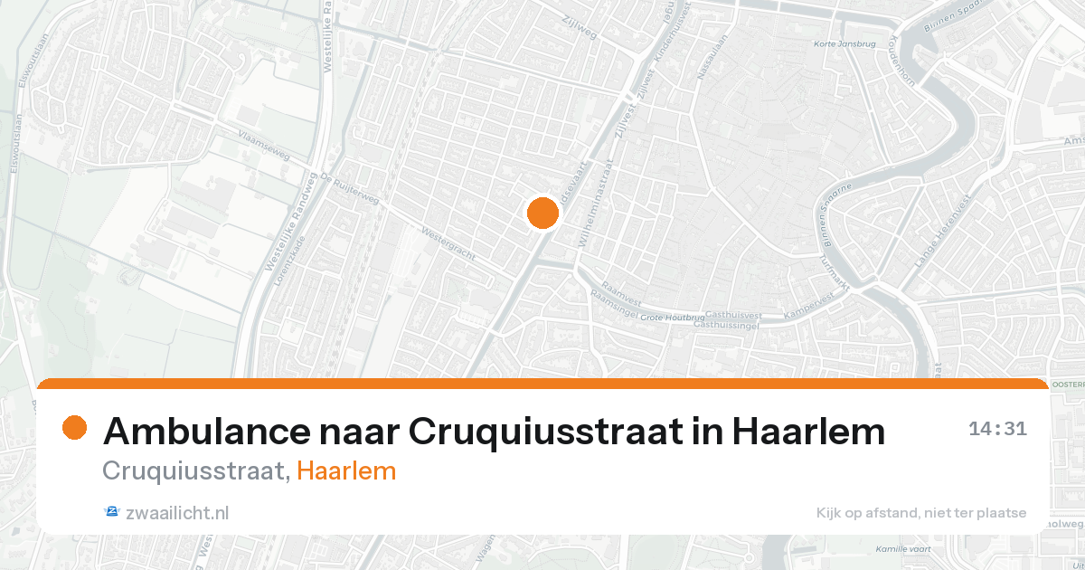 Ambulance naar Cruquiusstraat in Haarlem — 21 aug 2026