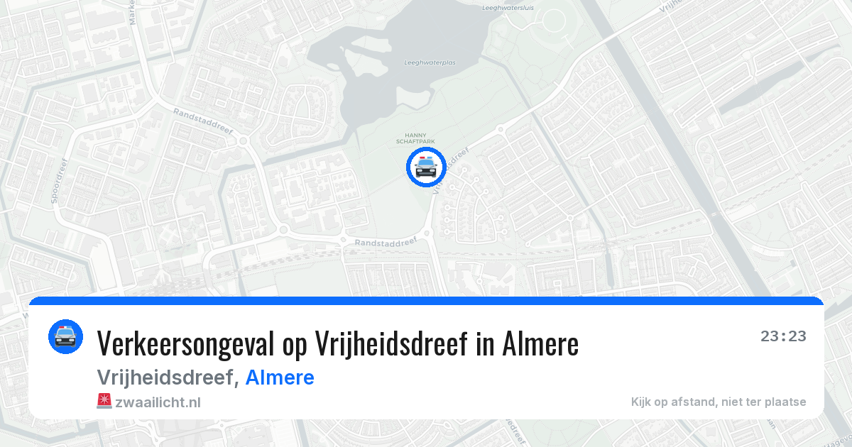 Verkeersongeval op Vrijheidsdreef in Almere — 16 apr 2026